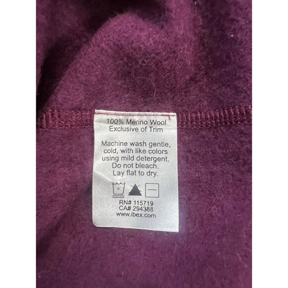 Ibex 100% Merino Wool Women's Snap Button Fleece Purple Size Small-Medium*(Read) - Picture 11 of 11